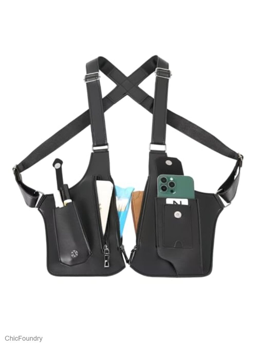 Tactical Concealed Carry Underarm Holster Bag Men Crossbody Travel Wallet